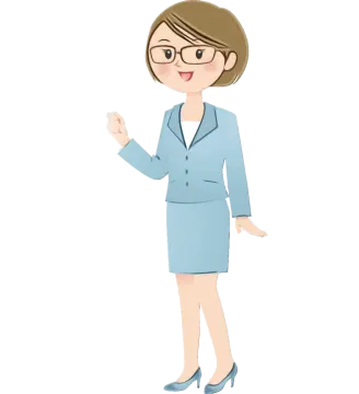 a woman in a blue suit and glasses