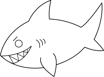 a drawing of a shark