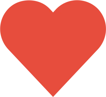 a red heart on a white background