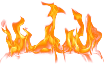fire flames on a white background