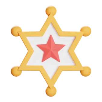 a star shaped object on a white background