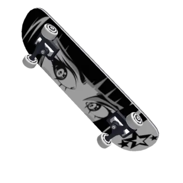 a skateboard on a white background