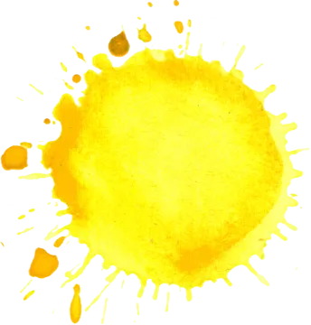 a yellow ink stain on a white background
