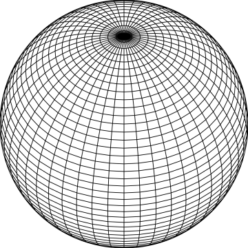 a black and white image of a sphere