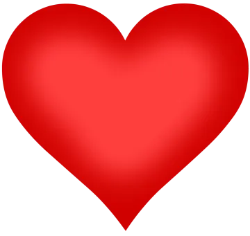 a red heart on a white background