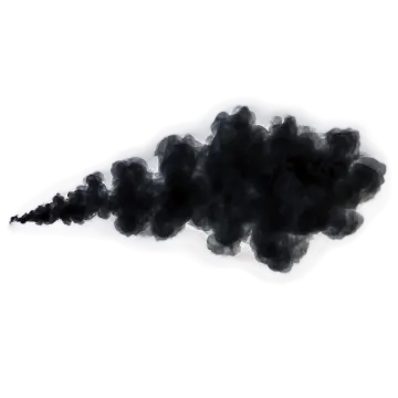 black smoke on a white background