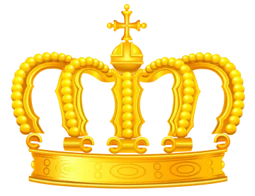 a golden crown with a cross on top