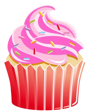 a cupcake with pink frosting on top