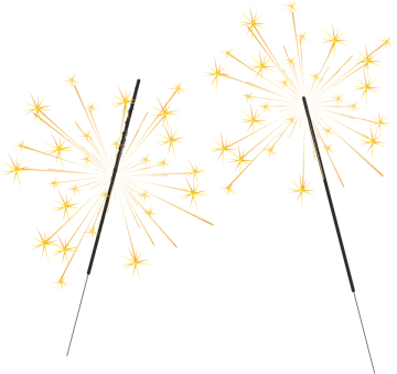 a pair of sparklesticks on a white background