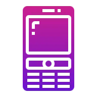 a purple and white icon of a cell