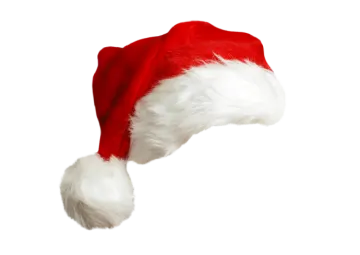 a santa hat on a white background