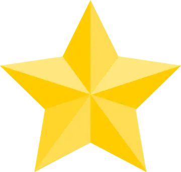 a yellow star on a white background