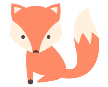 a red fox sitting on the ground