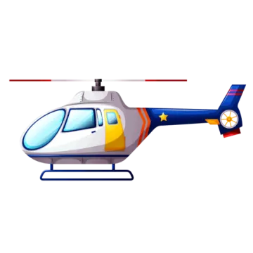 a helicopter on a white background