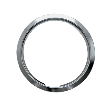 an image of a chrome ring on white background