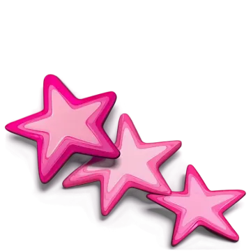 two pink stars on a white background