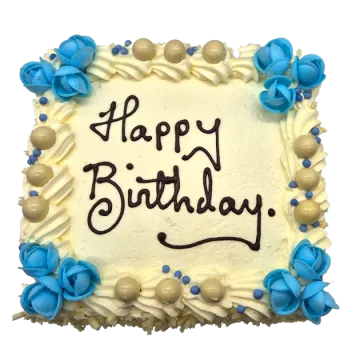 a birthday cake with the words happy birthday written on it