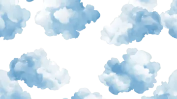 blue watercolor clouds pattern