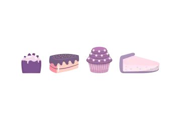 three different types of cupcakes