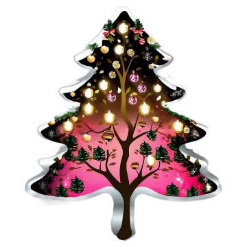 a christmas tree with lights on it