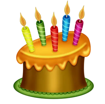 a birthday cake with candles on top