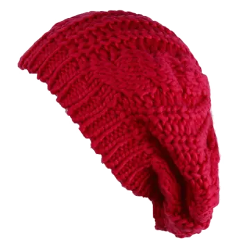 a red beanie hat on a white background