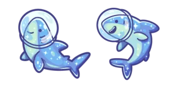 a drawing of two dolphins with stars on their backs