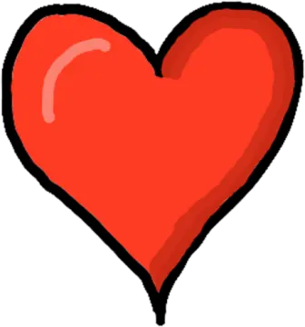 a red heart on a white background