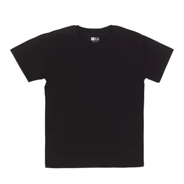 a black t - shirt on a white background