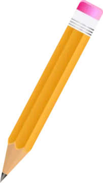 a pencil with a eraser on it