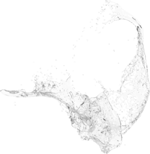 a white map with water splashing on it