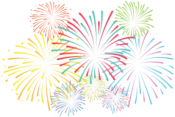 colorful fireworks clipart png