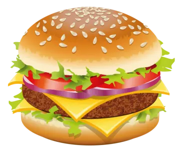 a hamburger with cheese, tomato and lete
