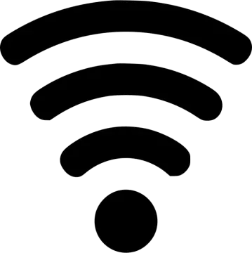 a black and white wi symbol