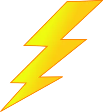 a yellow lightning bolt