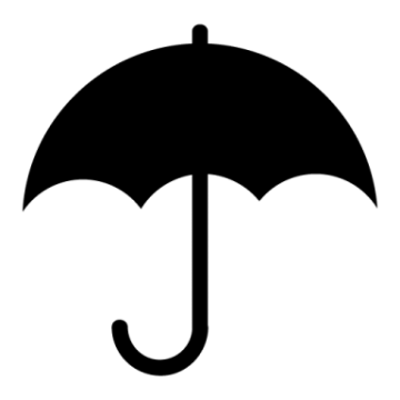 a black and white image of an umbrella