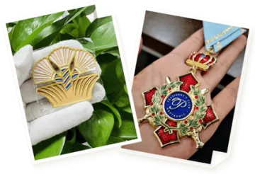 two pictures of a person holding a medal