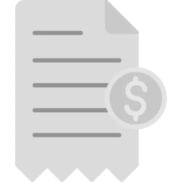 an image of a document with a coin