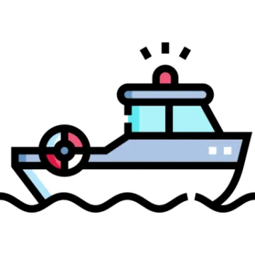 a boat floating in the water