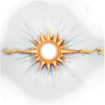a white background with orange and yellow shapes