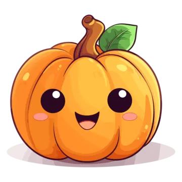 an orange pumpkin with a green leaf on top
