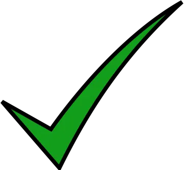 a green tick tick on a white background