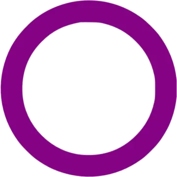 a purple circle on a white background
