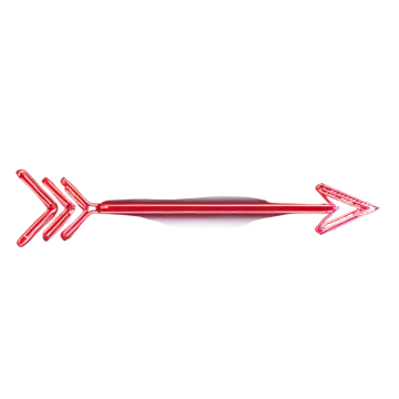 a red arrow on a white background