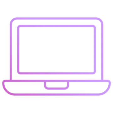 a laptop with a blank screen
