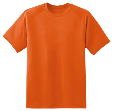 an orange t - shirt on a white background