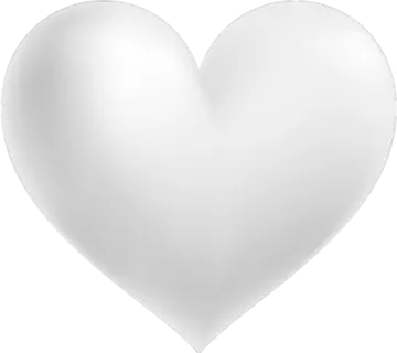 a white heart shaped balloon