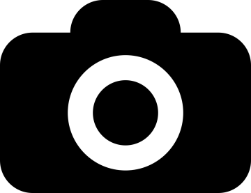 a black and white camera icon