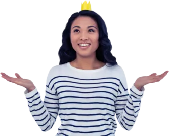 a woman wearing a crown on her head