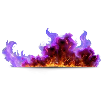 a purple and red fire on a white background